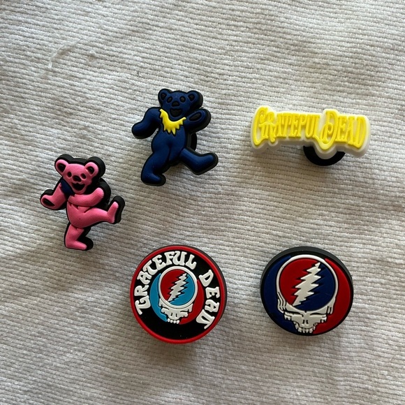 Grateful Dead set of 5 croc charms - Picture 2 of 6